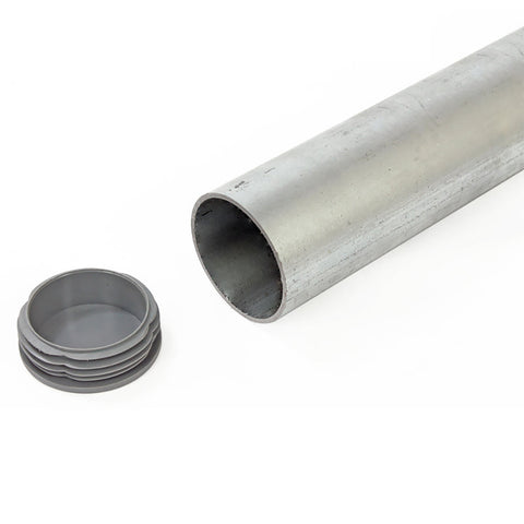 Galvanised post, 76mm diameter, 3m length w/ end cap
