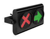 Directional Traffic Light - 24V - Black ECO Plastic Body - Red/Green LED Lens