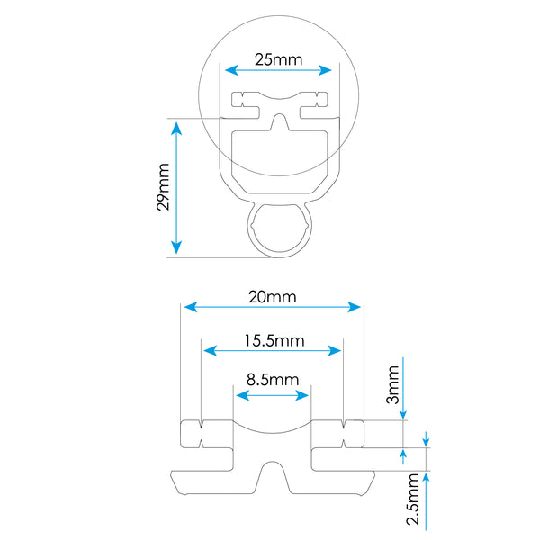 Optical Safety Edge Profile (GP12/2529) IN2 Access & Control Ltd