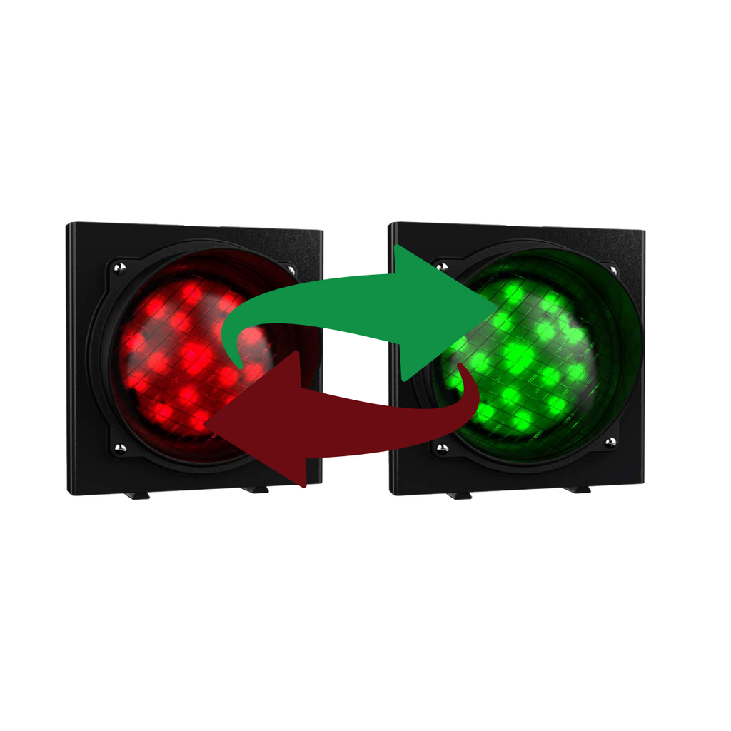 Dual-Colour Single Lens Traffic Light - 24V - 36 LED - Plastic body