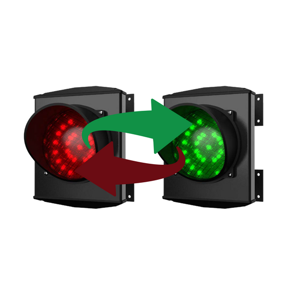 DualColour Single Lens Traffic Light 24V 50 LED Aluminium body IN2 Access & Control Ltd