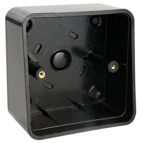 Plastic back box for standard range buttons