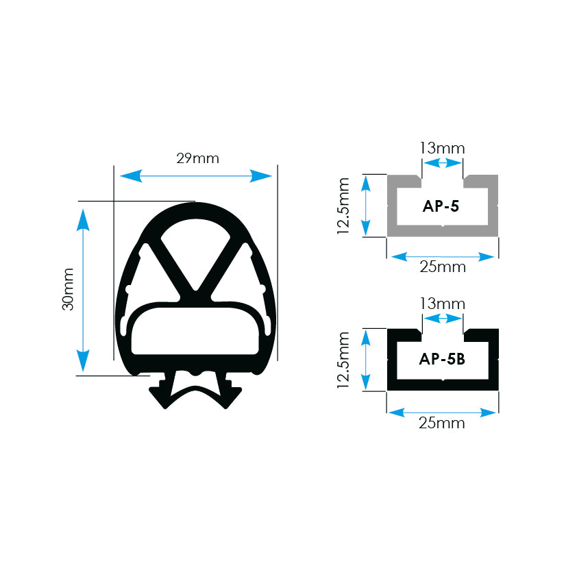 ClickLine 25/29 Safety Edge with 2 x 2m Cables