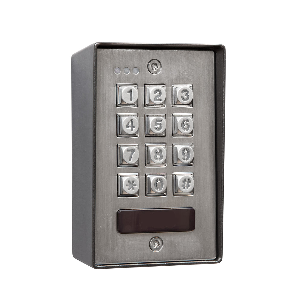 KPX50 Anti-vandal weatherproof backlit entry keypad with RFID surface mount