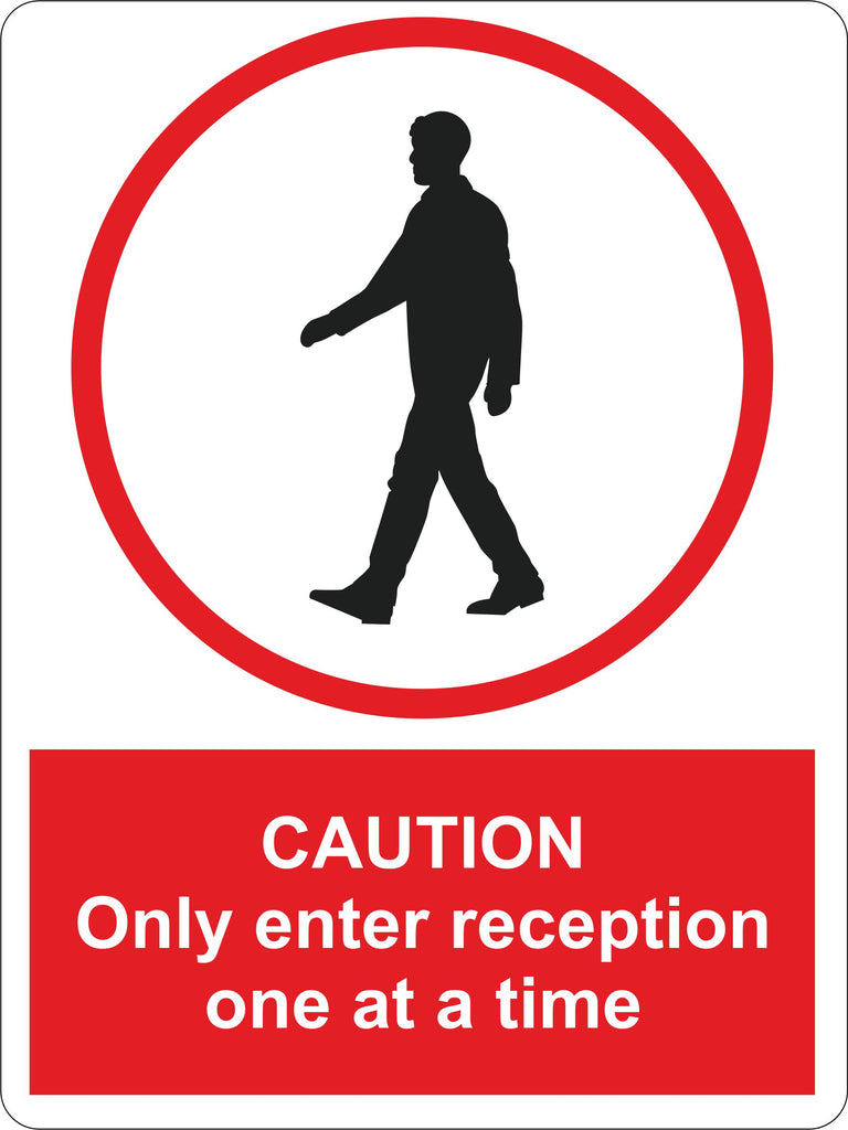 Caution One at a Time Sign 200 x 150mm