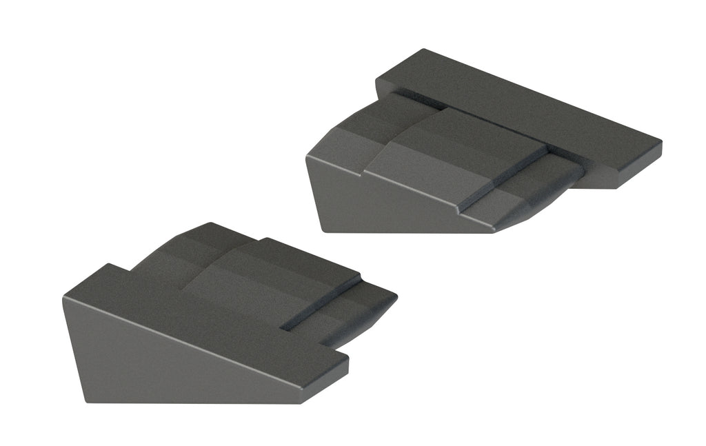 End Plug Pair for ExpertSystem XL AP-3620 Black Angled Aluminium Mounting Rail