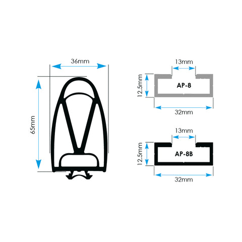 ClickLine 36/65 Safety Edge 8K2 Ohm 2m Cable