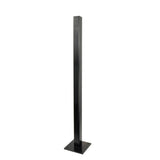 Keypad/general straight mounting post 1200mm black powder coated