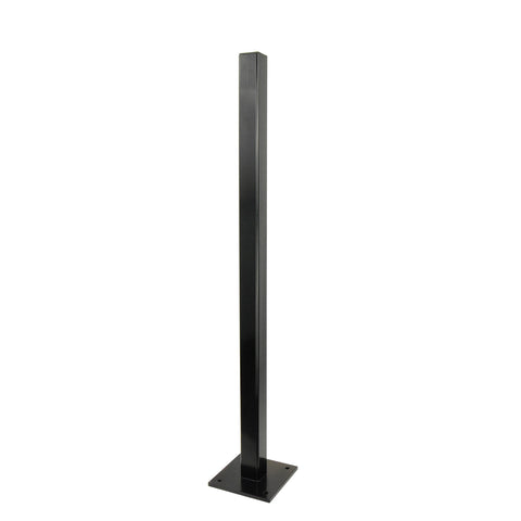 Keypad/general straight mounting post 1200mm black powder coated