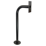 Car height intercom gooseneck mounting post - powder coated black