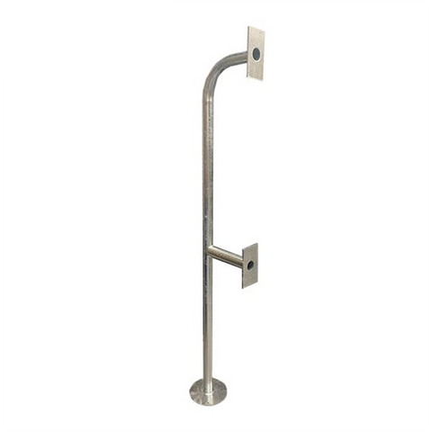 Car and Lorry height intercom gooseneck mounting post galvanised