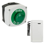 Push To Open weatherproof domed button - Wireless version