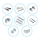 Standard timber sliding gate hardware kit (100mm wheel set)