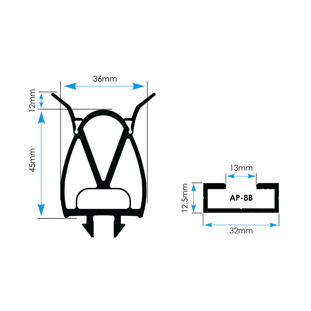 ClickLine 36/45J2V Safety Edge 8K2 Ohm 2m Cable
