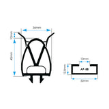 ClickLine 36/45J2V Safety Edge with 2 x 2m Cable
