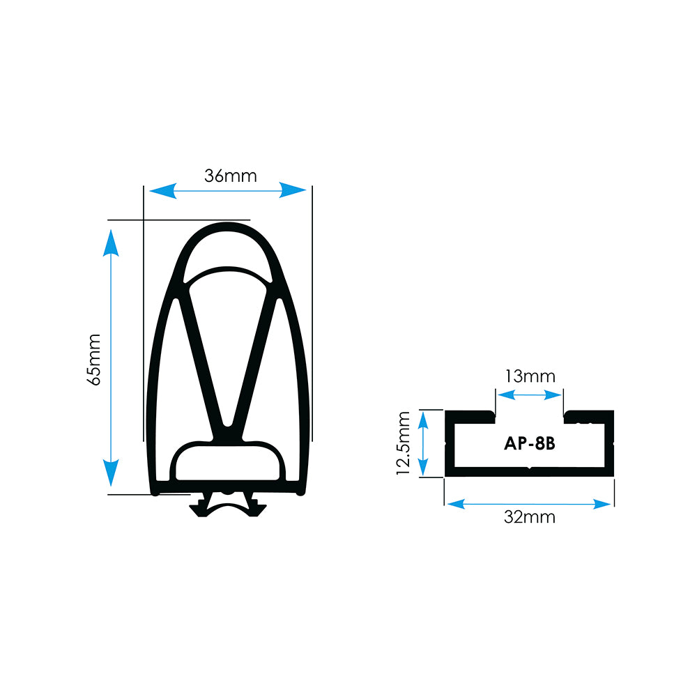 36/65 Rubber Profile (25m)