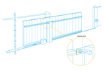 Standard timber sliding gate hardware kit (100mm wheel set)