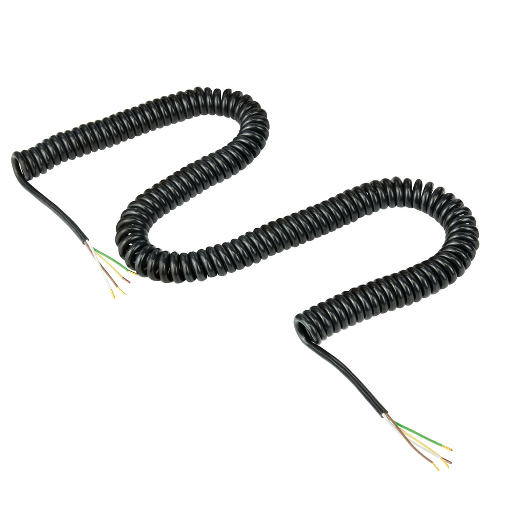 4 Core (Wire) Spiral / Curly Cables - 3400mm