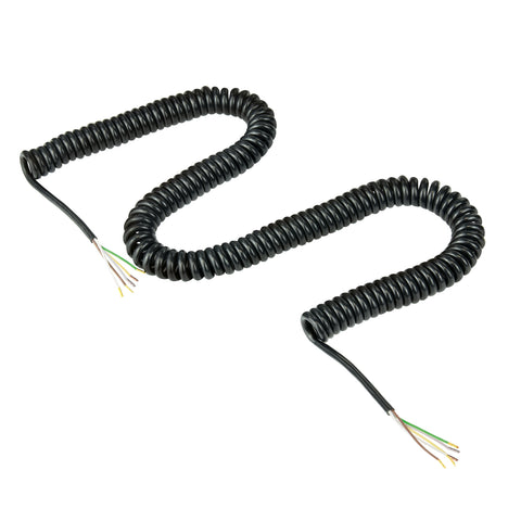 5 Core (Wire) Spiral / Curly Cables - select length