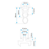Optical Safety Edge “T” Foot Profile (GP12/14-38-01)