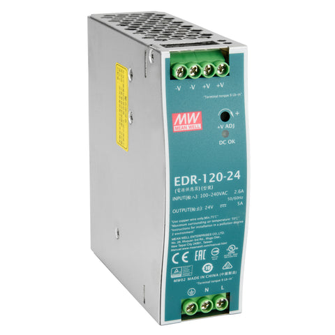 EDR-120 Power supply unit – DIN rail 100VAC to 240VAC