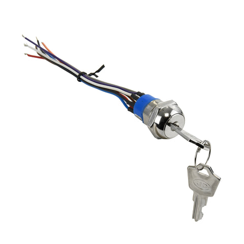 Key Switch 4 position w/ wires, random key - 2 keys