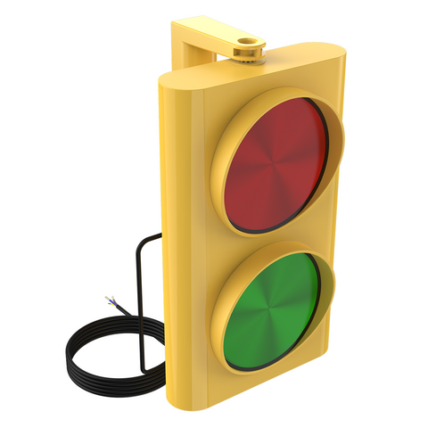 Traffic Light - 24V - Yellow ECO Plastic Body - Red/Green LED Lens