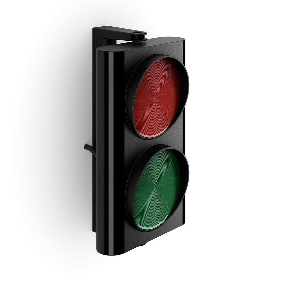 Traffic Light - 24V - Black ECO Plastic Body - Red/Green LED Lens