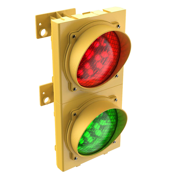 Modular Traffic Light 24V Yellow Body Red/Green LED Lens IN2