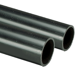 Black High Impact Heavy Gauge Round Conduit 20mm 3m Length