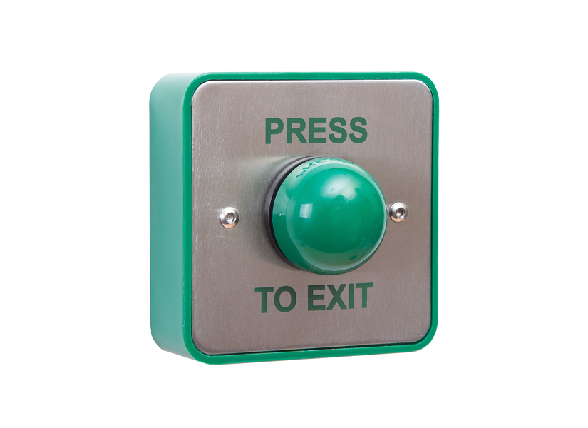 standard press to exit green dome button without collar