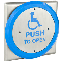Stainless Large 360° DDA Push to Open Button (Requires Back Box