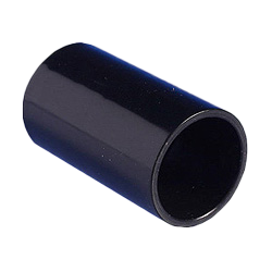 Black Straight Round Conduit Plain Coupler 20mm