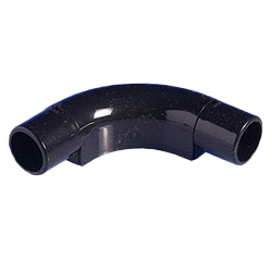 Black Round Conduit Inspection Bend 20mm