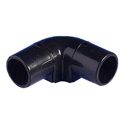 Black Round Conduit Inspection Elbow 20mm