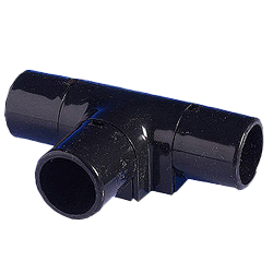 Black Round Conduit Inspection Tee 20mm