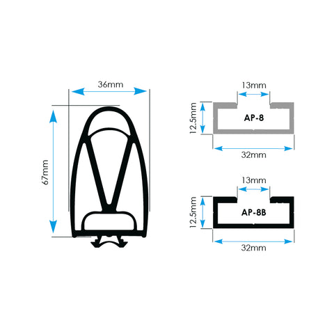 36/65 Rubber Profile (25m)