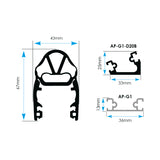 CoverLine 40/67 Safety Edge with 2 x 2m Cables