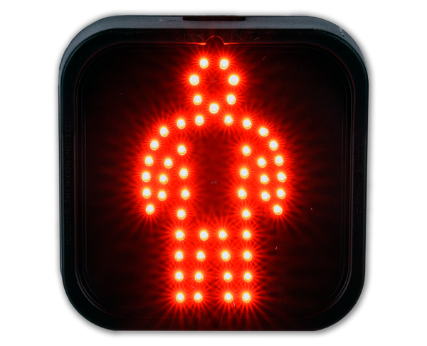 LED Traffic light with 150mm red man LED array w/ 4m cable tail – IN2 ...