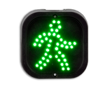 LED Traffic light with 100mm green man LED array w/ 4m cable tail