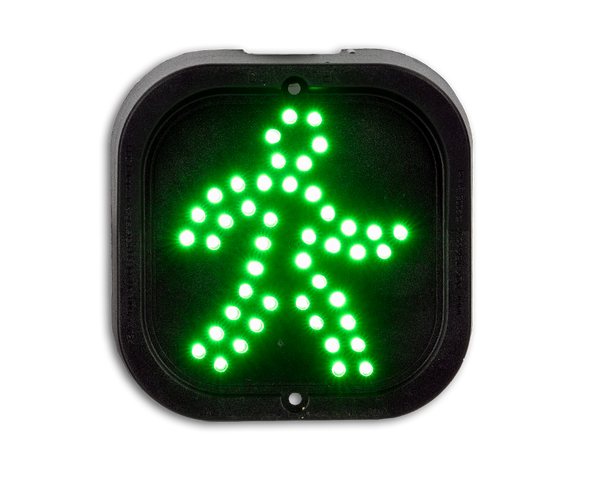 LED Traffic light with 100mm green man LED array w/ 4m cable tail – IN2 ...