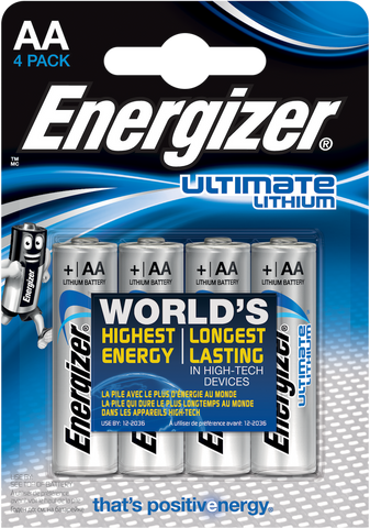 Energizer AA Ultimate Lithium Pack of 4