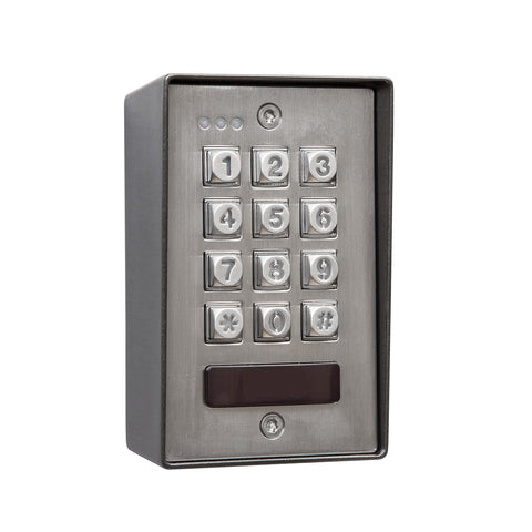 KPX50 Anti-vandal weatherproof backlit entry keypad with RFID surface mount