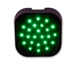 LED Traffic light with single Green 100mm diameter LED array w/ 4m cable tail