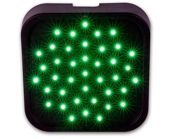LED Traffic light with single Green 150mm diameter LED array w/ 4m cab ...