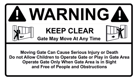 Warning Keep Clear Sign 300 x 175mm - customisable