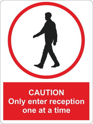 Caution One at a Time Sign  200 x 150mm