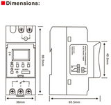 Timer Relay, 7-day 16-event 24VACDC with Changeover Contact