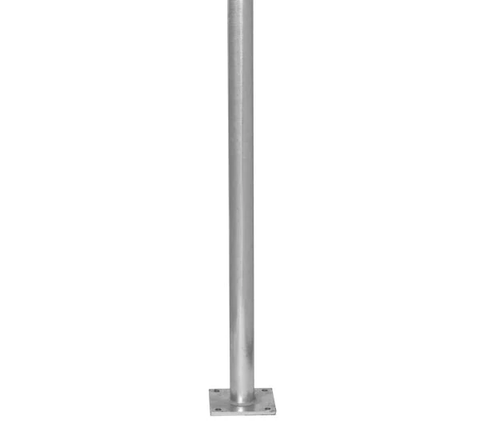 Galvanised 60mm diameter x 2400mm tall post with bolt down base