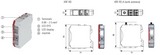 XRF-RD.A DIN Fixed Dual Channel Wireless Receiver w/ antenna connector